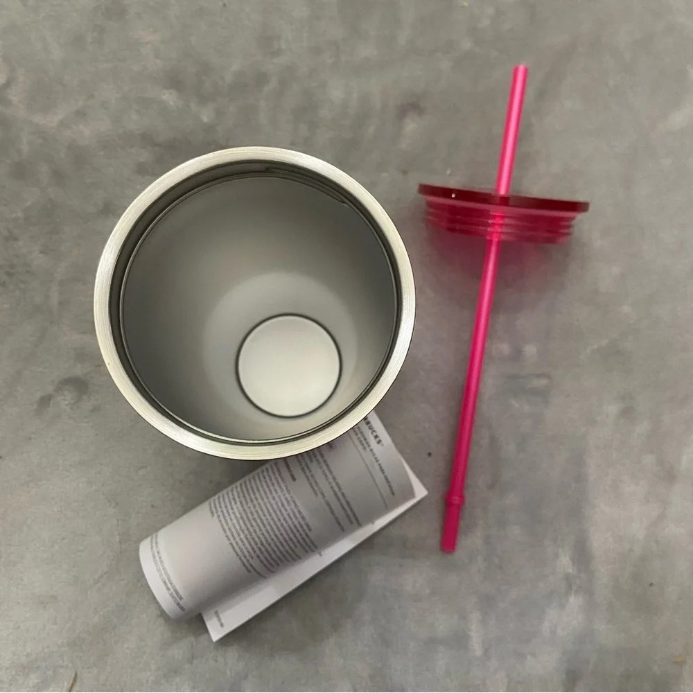 New! Starbucks venti stainless steel tumbler pinkish red - Picture 5 of 6